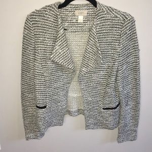 Loft Black and White Tweed Jacket - Size MP